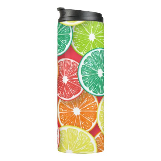 Citrusvruchtenmoten pop art. 2 thermosbeker (Geroteerd rechts)