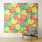 Citrusvruchtenmoten pop art. 2 wandkleed (In Situ (horizontaal))