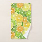 Citrusvruchtenmoten pop art. 3 bad handdoek (Handdoek)
