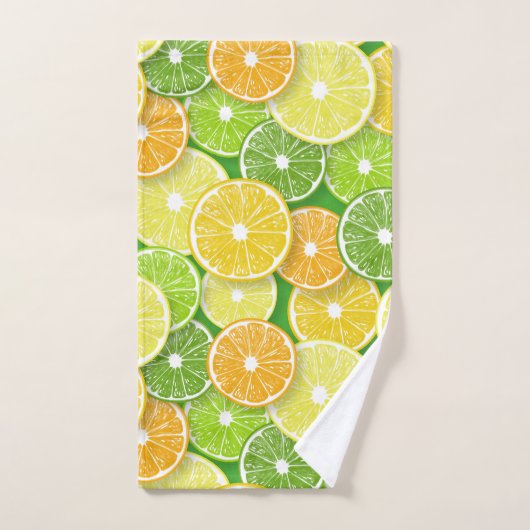 Citrusvruchtenmoten pop art. 3 bad handdoek (Handdoek)
