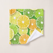 Citrusvruchtenmoten pop art. 3 bad handdoek (Wasdoekje)