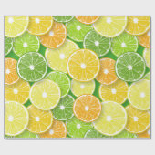 Citrusvruchtenmoten pop art. 3 cadeaupapier (Vlak)