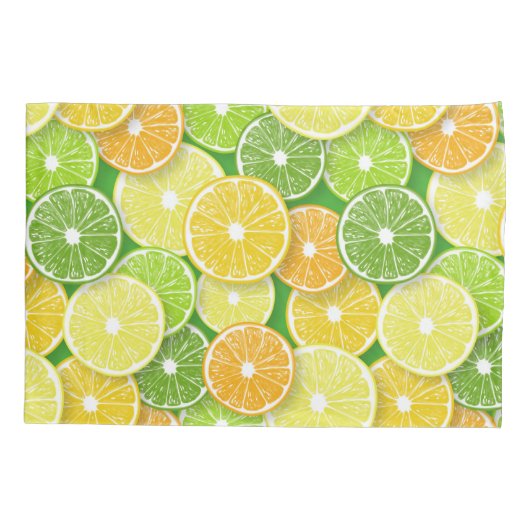 Citrusvruchtenmoten pop art. 3 kussensloop (Achterkant)