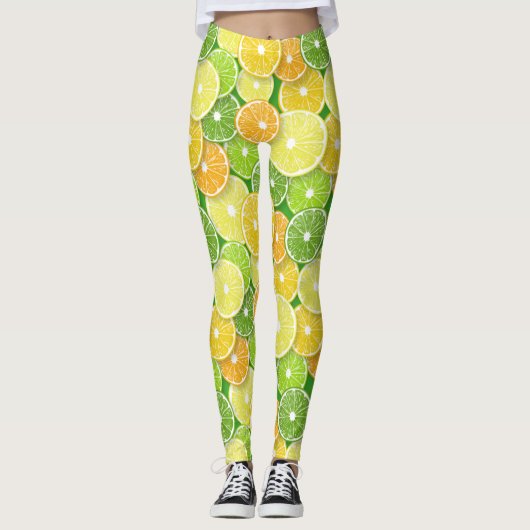Citrusvruchtenmoten pop art. 3 leggings (Voorkant)