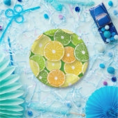 Citrusvruchtenmoten pop art. 3 papieren bordje (Feest)