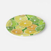 Citrusvruchtenmoten pop art. 3 papieren bordje (Gekanteld)