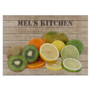 Citrusvruchtgrafiek op houten achtergrond snijplank