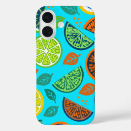 citruszomerpatroon iPhone 16 hoesje