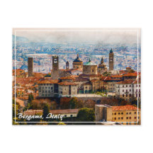 Citta Alta in Bergamo, Italië Briefkaart