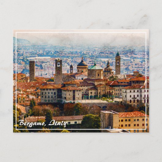 Citta Alta in Bergamo, Italië Briefkaart (Voorkant)