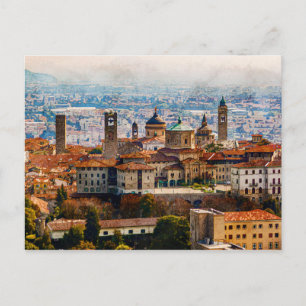 Citta Alta in Bergamo, Italië Briefkaart