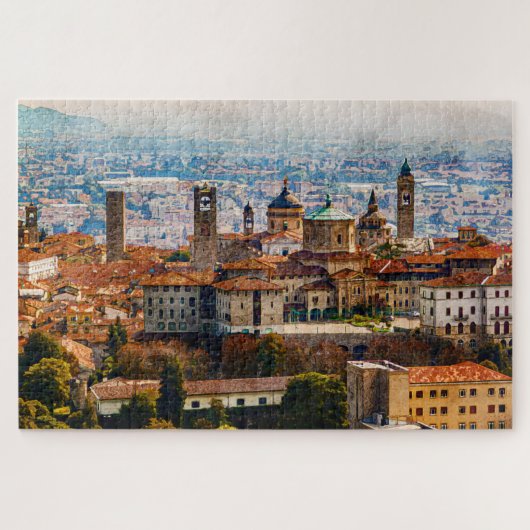 Citta Alta in Bergamo, Italië Legpuzzel (Horizontaal)