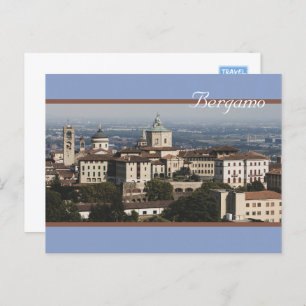 Città Alta Panorama, Bergamo, Italië Briefkaart
