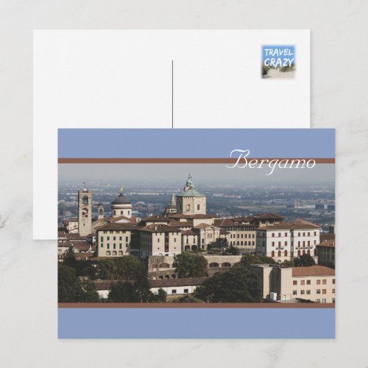 Città Alta Panorama, Bergamo, Italië Briefkaart (Voorkant / Achterkant)