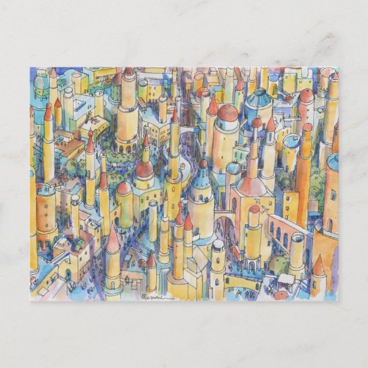 Citta' di fantasia feestdagenkaart (Voorkant)