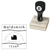 City afbeelding en lettertypen uit 1920 rubberstempel (Gestempeld)