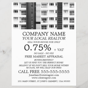 City Apartements, Realtor, Estate Agent Adverteren Flyer