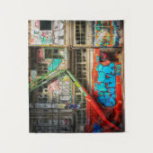 City Art ABand oned Building Graffiti Wall Art Wandkleed (Voorkant)