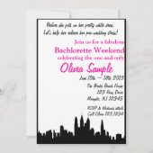 City Bachlorette Invitation Kaart (Voorkant)