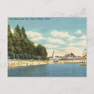 City Beach Pier, Coeur d'Alena, Idaho Briefkaart