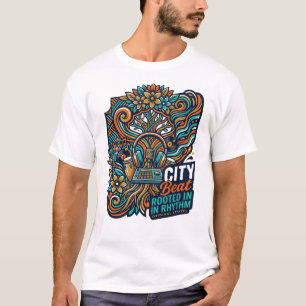 City Beat Shirt – Muziekrhythme Grafisch T-shirt,