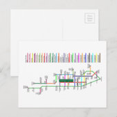 City Bike Map Postcard Briefkaart (Voorkant / Achterkant)