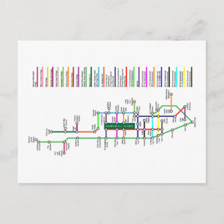 City Bike Map Postcard Briefkaart