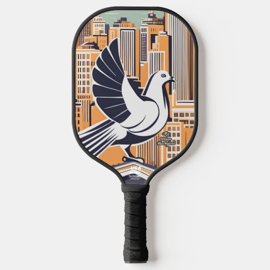 City Bird op het dak Gepersonaliseerde Pickleball Paddle (Voorkant)