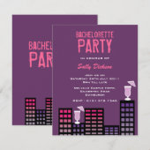 City Blocks Bachelorette Party Uitnodiging (Voorkant / Achterkant)