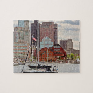 City - Boston Ma - Harbor walk skyline Legpuzzel