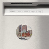 City - Boston Ma - Harbor walk skyline Magneet (Insitu (Vaatwasser))