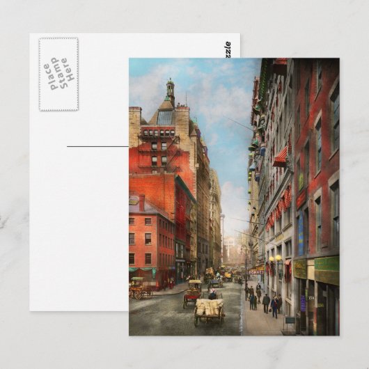 City - Boston MA - State St. 1905 Briefkaart (Voorkant / Achterkant)