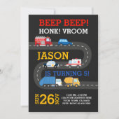 City Cars Uitnodiging, 100% aanpasbaar Kaart (Voorkant)