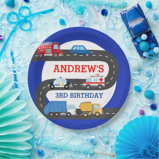 City Cars verjaardagscadeau-borden Papieren Bordje (Feest)