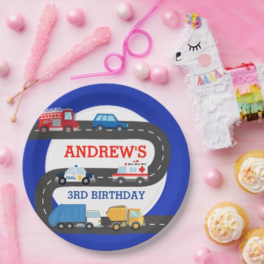 City Cars verjaardagscadeau-borden Papieren Bordje (Feest)