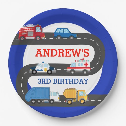 City Cars verjaardagscadeau-borden Papieren Bordje (Voorkant)