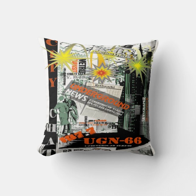 City Chat American MoJo Pillow Kussen (Voorkant)