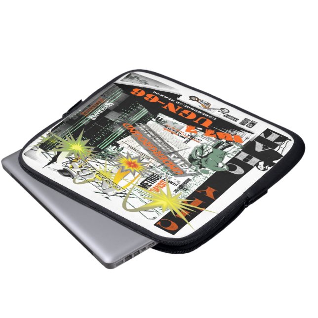 City Chat Electronics Bag Laptop Sleeve (Voorkant onderkant)