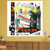 City Chat Wrapped Canvas Afdruk (Insitu (Woonkamer))