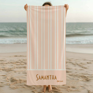City Chic Bord Sinaasappel Gestreepte Bachelorette Strandlaken