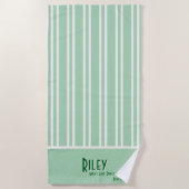 City Chic Leaf Groene Gestreepte Bruidsmeisjes Strandlaken (Voorkant)