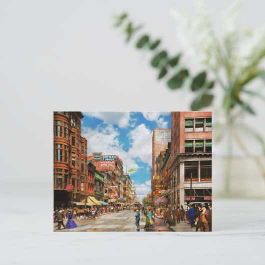 City - Cincinnati, OH - Dentist Street 1907 Briefkaart (Staand voorkant)