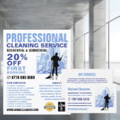 City Cleaner Silhouette, Cleaning Service Advert Flyer