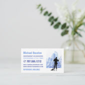 City Cleaner Silhouette, reinigingsservice Visitekaartje (Staand voorkant)