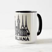 City Coffee mok - Ljubliana (Voorkant rechts)