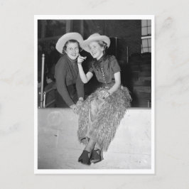 City Cowgirls vintage 1937 foto Briefkaart