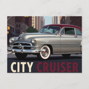 City Cruiser Klassieke Amerikaanse Auto New York Briefkaart