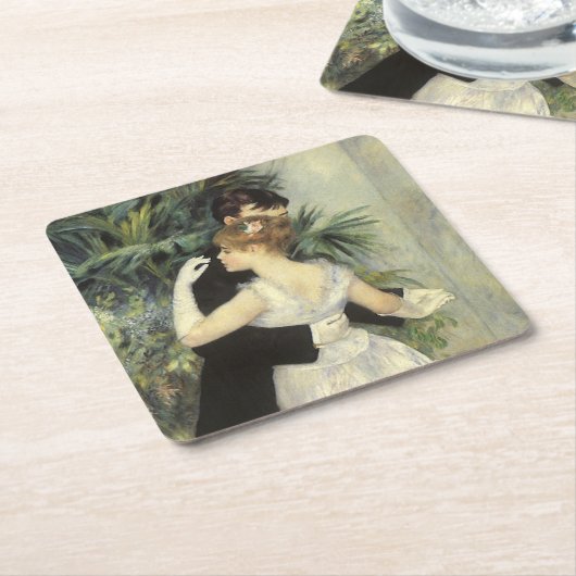 City Dance by Pierre Renoir, Fine Art Kartonnen Onderzetters (Schuin)