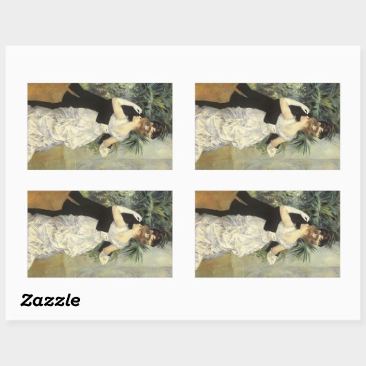 City Dance by Pierre Renoir,  Fine Art Rechthoekige Sticker (Vel)