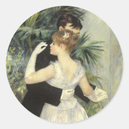 City Dance by Pierre Renoir,  Fine Art Ronde Sticker